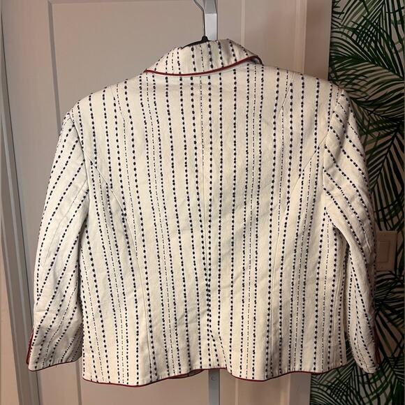 Talbots Microdot Cropped Blazer with Peter Pan Collar size 12 - Picture 2 of 6